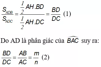 Giải bài toán tỉ số diện tích tam giác bằng tính chất đường phân giác Giai Bai Toan Ti So Dien Tich Tam Giac Bang Tinh Chat Duong Phan Giac 21307