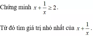 Sử dụng bất đẳng thức để tìm giá trị lớn nhất, giá trị nhỏ nhất Su Dung Bat Dang Thuc De Tim Gia Tri Lon Nhat Gia Tri Nho Nhat 20567