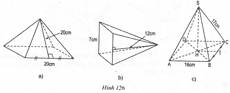 Tính diện tích xung quanh, diện tích toàn phần, thể tích của hình chóp đều, hình chóp cụt đều Tinh Dien Tich Xung Quanh Dien Tich Toan Phan The Tich Cua Hinh Chop Deu Hinh Chop Cut Deu 21601