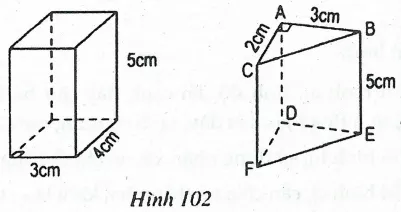 Tính diện tích xung quanh, diện tích toàn phần, thể tích của hình lăng trụ đứng Tinh Dien Tich Xung Quanh Dien Tich Toan Phan The Tich Cua Hinh Lang Tru Dung 21581