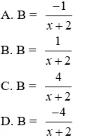 Trắc nghiệm Biến đổi các biểu thức hữu tỉ. Giá trị của phân thức có đáp án Trac Nghiem Bien Doi Cac Bieu Thuc Huu Ti A34