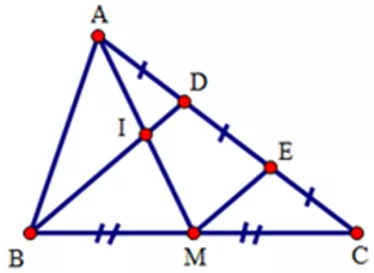 Trắc nghiệm Đường trung bình của tam giác, của hình thang có đáp án Trac Nghiem Duong Trung Binh Cua Tam Giac Cua Hinh Thang A42
