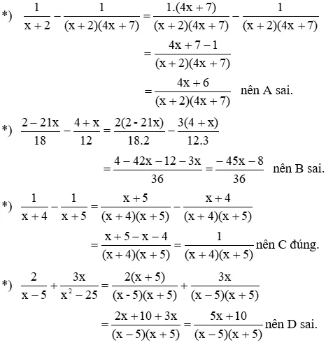 Trắc nghiệm Phép cộng các phân thức đại số có đáp án Trac Nghiem Phep Cong Cac Phan Thuc Dai So A42