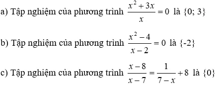 Trắc nghiệm Phương trình chứa ẩn ở mẫu có đáp án Trac Nghiem Phuong Trinh Chua An O Mau A11