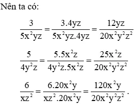 Trắc nghiệm Quy đồng mẫu thức nhiều phân thức có đáp án Trac Nghiem Quy Dong Mau Thuc Nhieu Phan Thuc A46