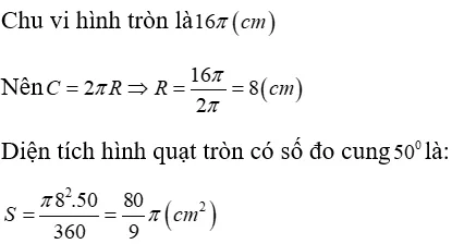 Toán lớp 9 | Lý thuyết - Bài tập Toán 9 có đáp án Bai 10 Dien Tich Hinh Tron Hinh Quat Tron