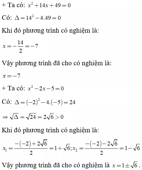 Toán lớp 9 | Lý thuyết - Bài tập Toán 9 có đáp án Bai 4 Cong Thuc Nghiem Cua Phuong Trinh Bac Hai