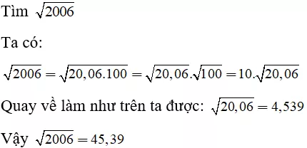 Toán lớp 9 | Lý thuyết - Bài tập Toán 9 có đáp án Bai 5 Bang Can Bac Hai 6