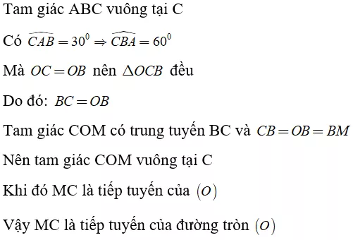 Toán lớp 9 | Lý thuyết - Bài tập Toán 9 có đáp án Bai 5 Dau Hieu Nhan Biet Tiep Tuyen Cua Duong Tron 5