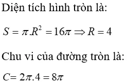 Toán lớp 9 | Lý thuyết - Bài tập Toán 9 có đáp án Bai Tap Dien Tich Hinh Tron Hinh Quat Tron 11