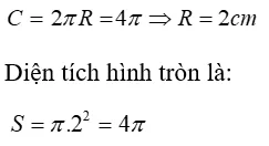 Toán lớp 9 | Lý thuyết - Bài tập Toán 9 có đáp án Bai Tap Dien Tich Hinh Tron Hinh Quat Tron 8