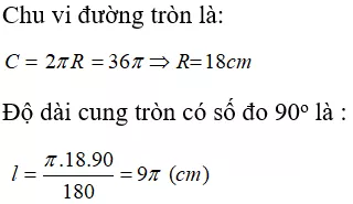 Toán lớp 9 | Lý thuyết - Bài tập Toán 9 có đáp án Bai Tap Do Dai Duong Tron Cung Tron 3