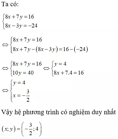 Toán lớp 9 | Lý thuyết - Bài tập Toán 9 có đáp án Bai Tap Giai He Phuong Trinh Bang Phuong Phap Cong Dai So 2