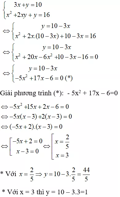Toán lớp 9 | Lý thuyết - Bài tập Toán 9 có đáp án Bai Tap Giai He Phuong Trinh Bang Phuong Phap The 19