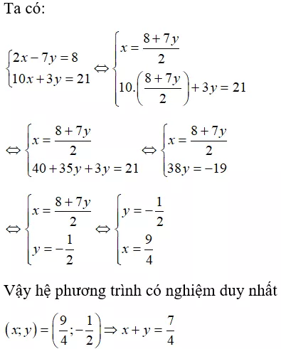 Toán lớp 9 | Lý thuyết - Bài tập Toán 9 có đáp án Bai Tap Giai He Phuong Trinh Bang Phuong Phap The 5