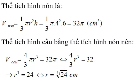 Toán lớp 9 | Lý thuyết - Bài tập Toán 9 có đáp án Bai Tap Hinh Cau Dien Tich Mat Cau Va The Tich Hinh Cau 10