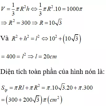 Toán lớp 9 | Lý thuyết - Bài tập Toán 9 có đáp án Bai Tap Hinh Non Hinh Non Cut Dien Tich Xung Quanh Va The Tich Cua Hinh Non Hinh Non Cut 3