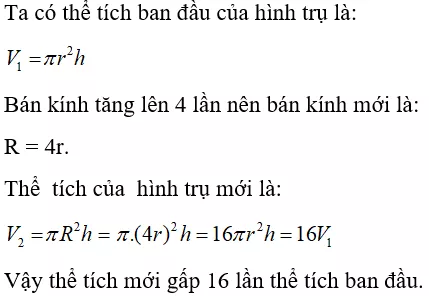 Toán lớp 9 | Lý thuyết - Bài tập Toán 9 có đáp án Bai Tap Hinh Tru Dien Tich Xung Quanh Va The Tich Cua Hinh Tru 8