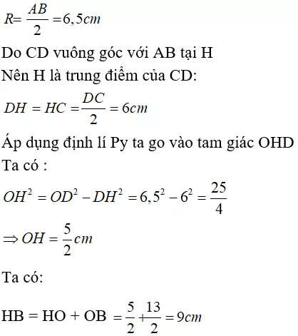 Toán lớp 9 | Lý thuyết - Bài tập Toán 9 có đáp án Bai Tap Lien He Giua Day Va Khoang Cach Tu Tam Den Day 5