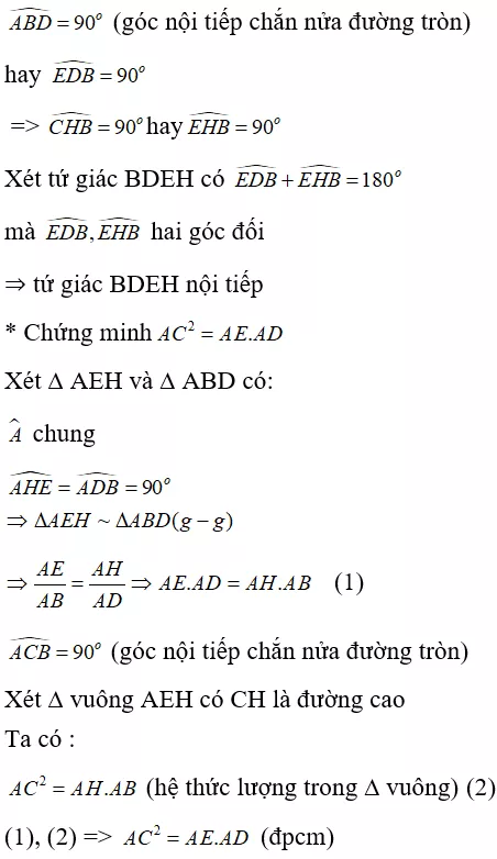 Toán lớp 9 | Lý thuyết - Bài tập Toán 9 có đáp án Bai Tap Tu Giac Noi Tiep 15