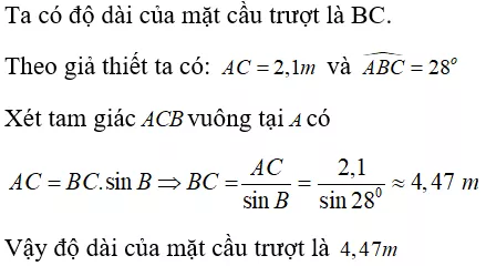 Toán lớp 9 | Lý thuyết - Bài tập Toán 9 có đáp án Bai Tap Ung Dung Thuc Te Cac Ti So Luong Giac Cua Goc Nhon 3
