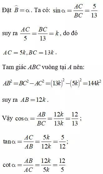Lý thuyết Tỉ số lượng giác của góc nhọn - Lý thuyết Toán lớp 9 đầy đủ nhất Ly Thuyet Ti So Luong Giac Cua Goc Nhon 3