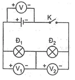 Bài tập Vật Lí 7 Bài 27 (có đáp án): Thực hành: Đo cường độ dòng điện và hiệu điện thế đối với đoạn mạch nối tiếp | Trắc nghiệm Vật Lí 7 có đáp án Bai Tap Bai 27 Thuc Hanh Do Cuong Do Dong Dien Va Hieu Dien The Doi Voi Doan Mach Noi Tiep 16