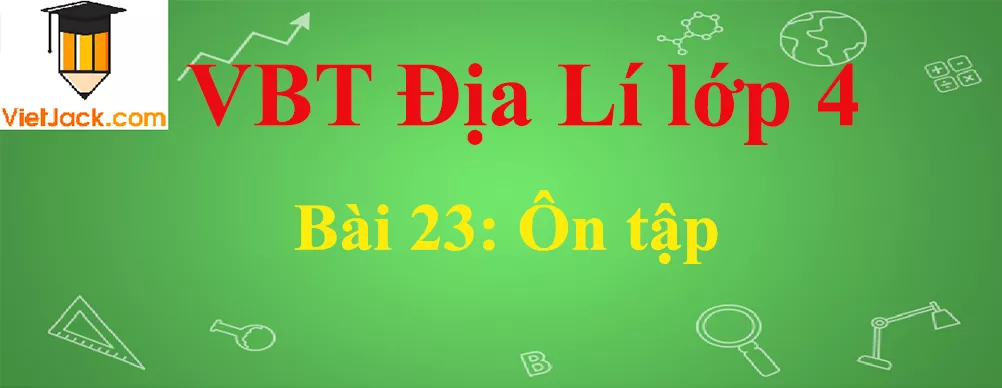 Vở bài tập Địa Lí lớp 4 Bài 23: Ôn tập Bai 23 On Tap Anhbia