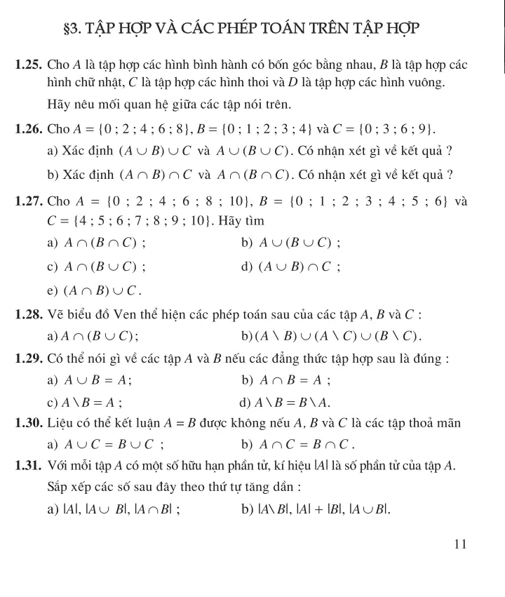 Bài 3: Tập hợp và các phép toán trên tập hợp