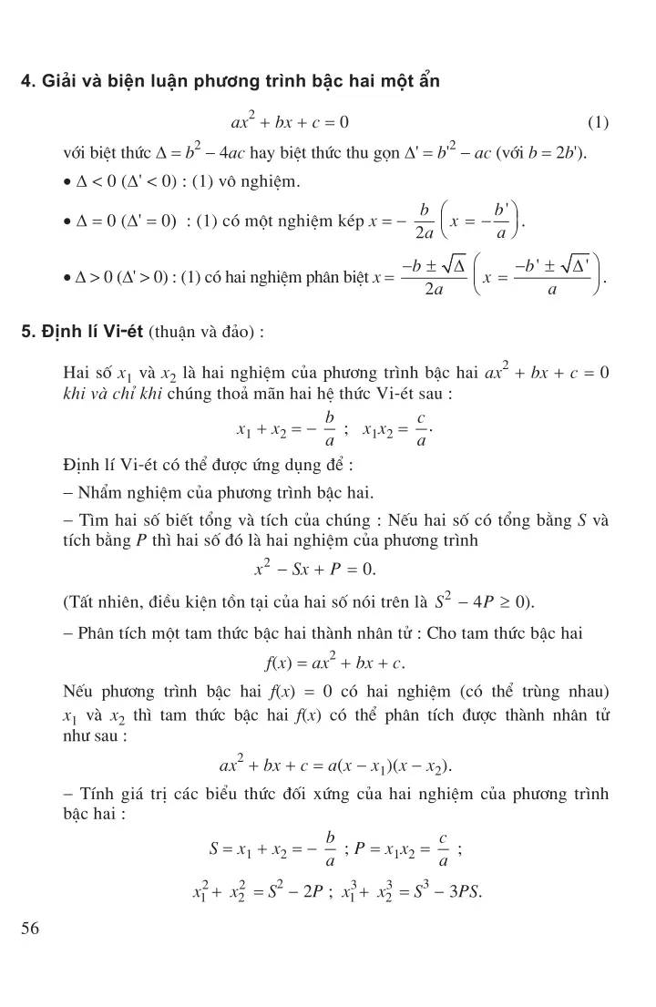 Chương 3: Phương trình và hệ phương trình