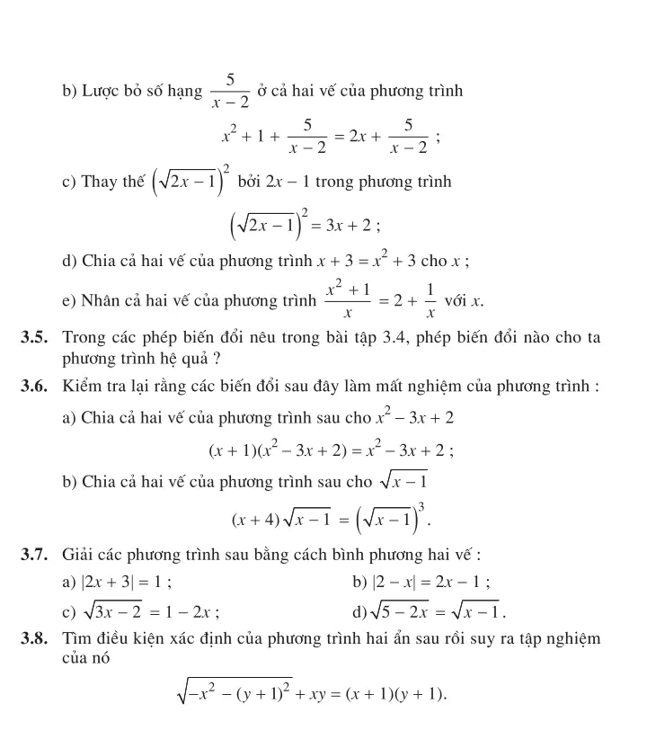 Bài 1: Đại cương về phương trình