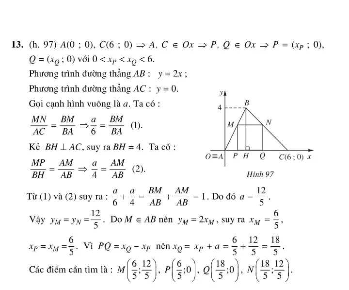 Bài 1: Phương trình tổng quát của đường thẳng