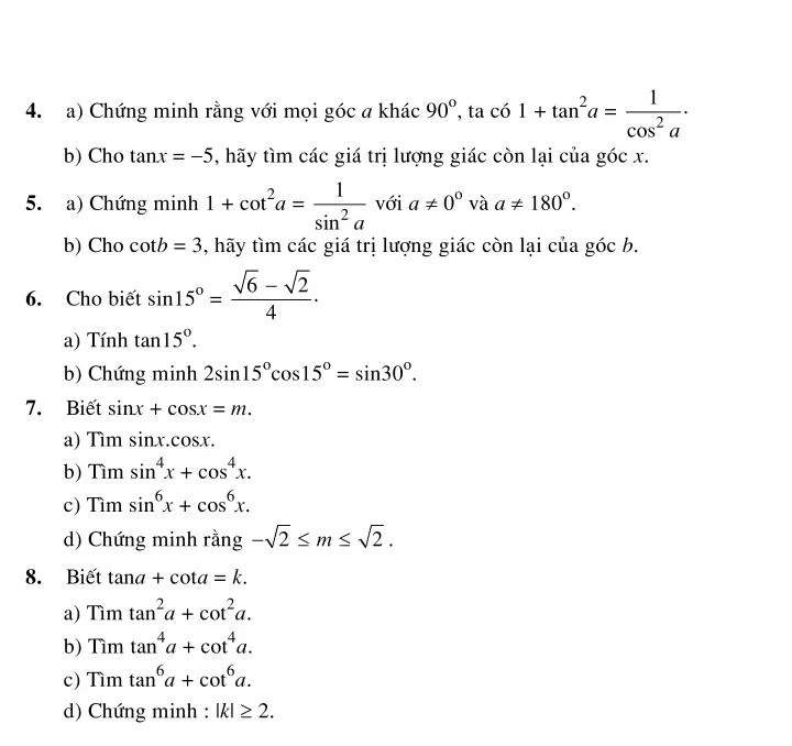 Bài 1: Giá trị lượng giác của một góc bất kì (từ o đến 180)