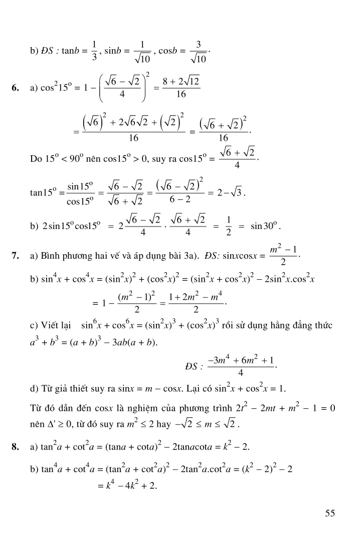 Bài 1: Giá trị lượng giác của một góc bất kì (từ o đến 180)