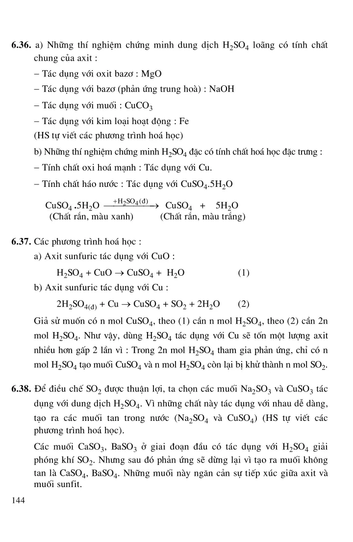 Bài 45: Hợp chất có oxi của lưu huỳnh