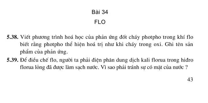 Bài 34: Flo