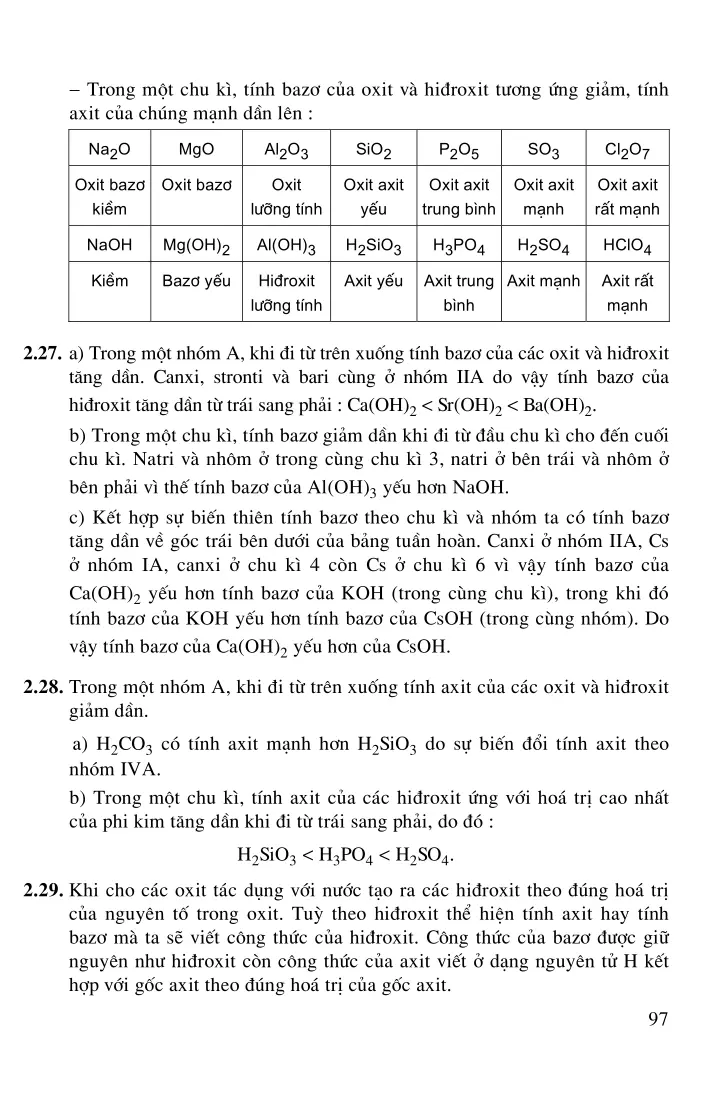 Bài 12: Sự biến đổi tính kim loại, tính phi kim của các nguyên tố hóa học. Định luật tuần hoàn