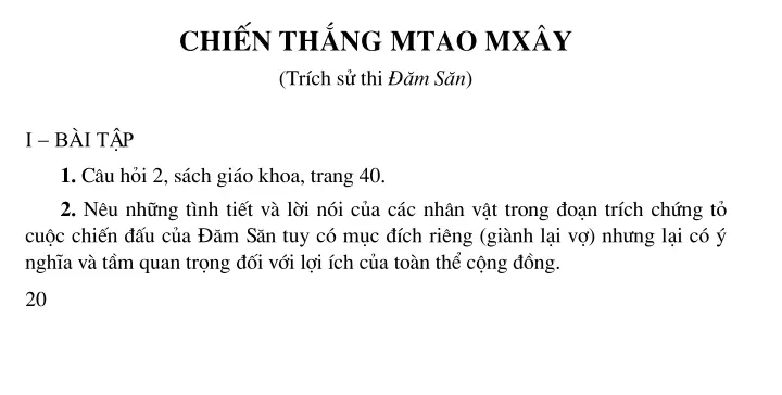 Chiến thắng Mtao Mxây (Trích sử thi Đăm Săn)