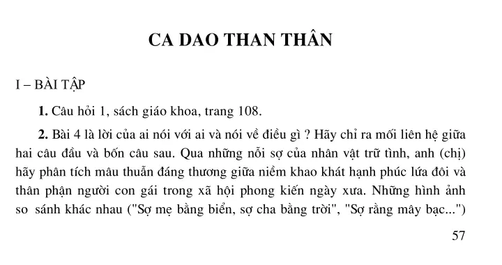 Ca dao than thân