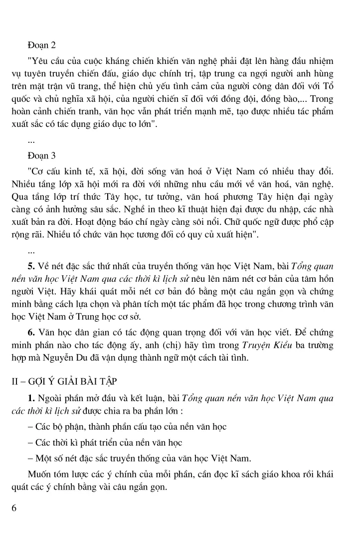 Tổng quan nền văn học Việt Nam qua các thời kì lịch sử