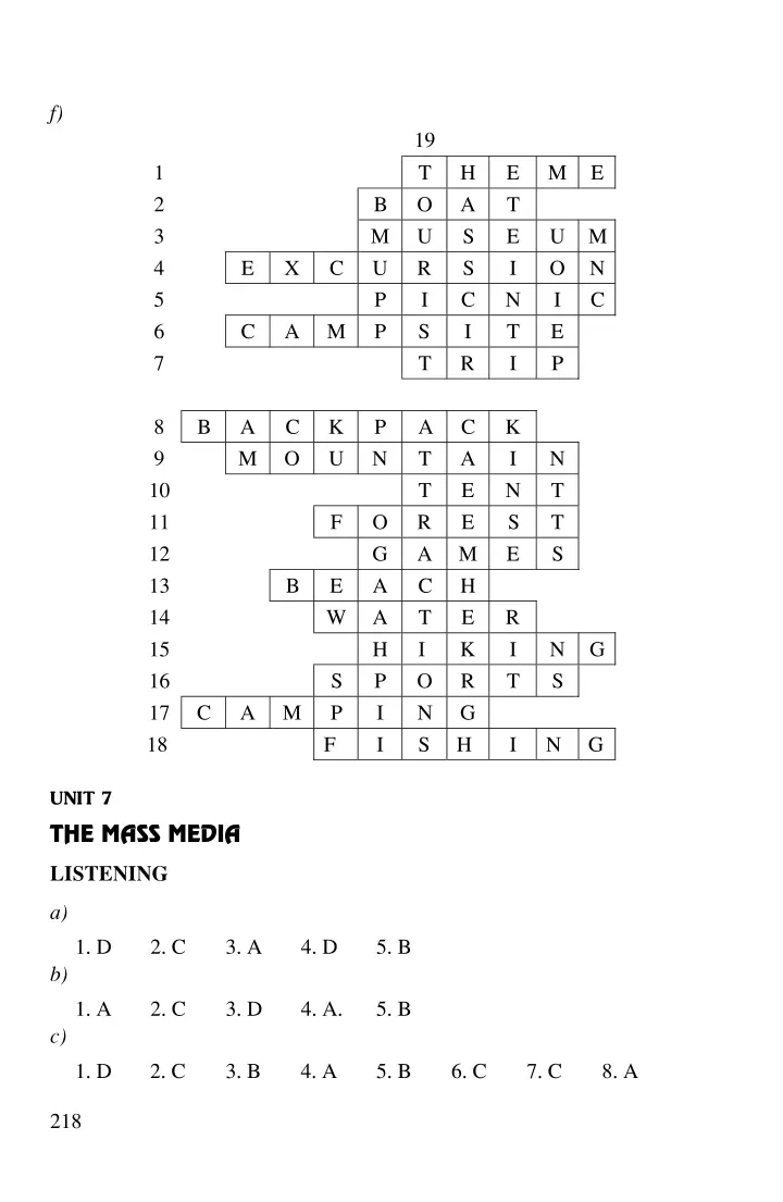 Answer Keys