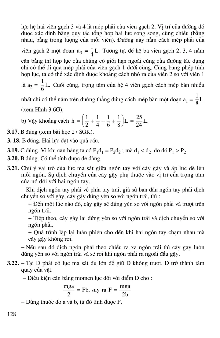 Chương 3: Tĩnh học vật rắn