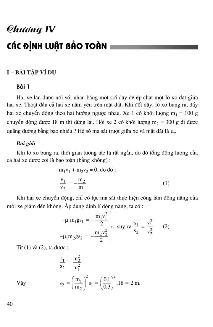 Chương 4: Các định luật bảo toàn