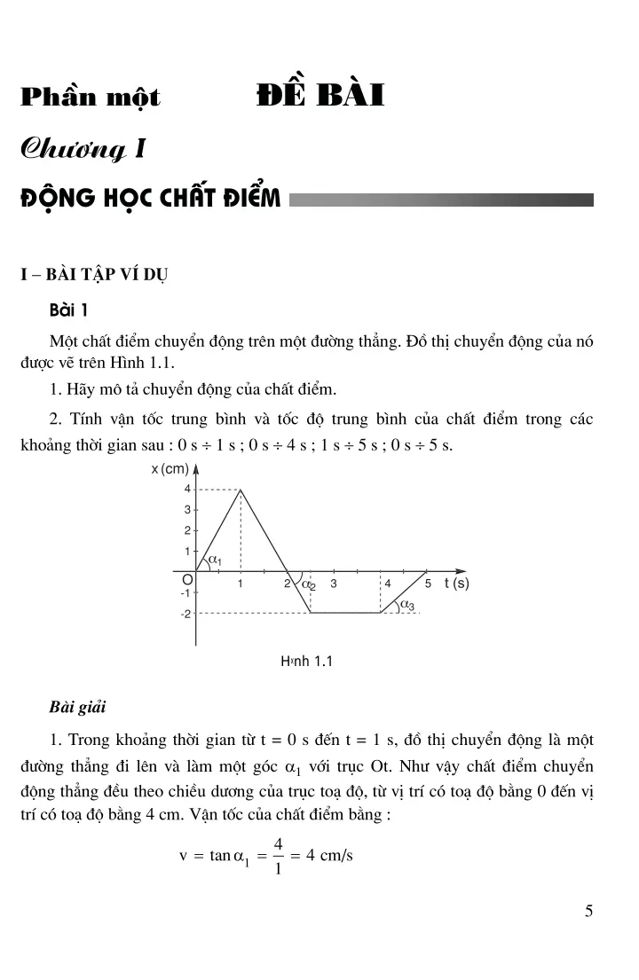 Chương 1: Động học chất điểm