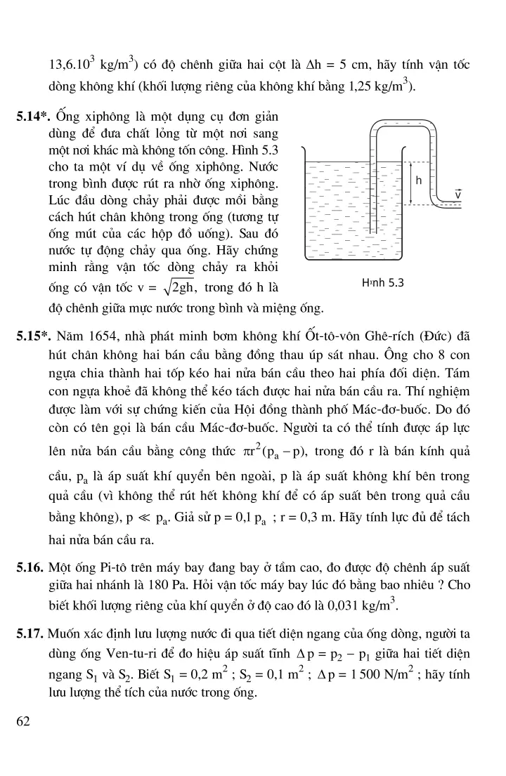 Chương 5: Cơ học chất lưu