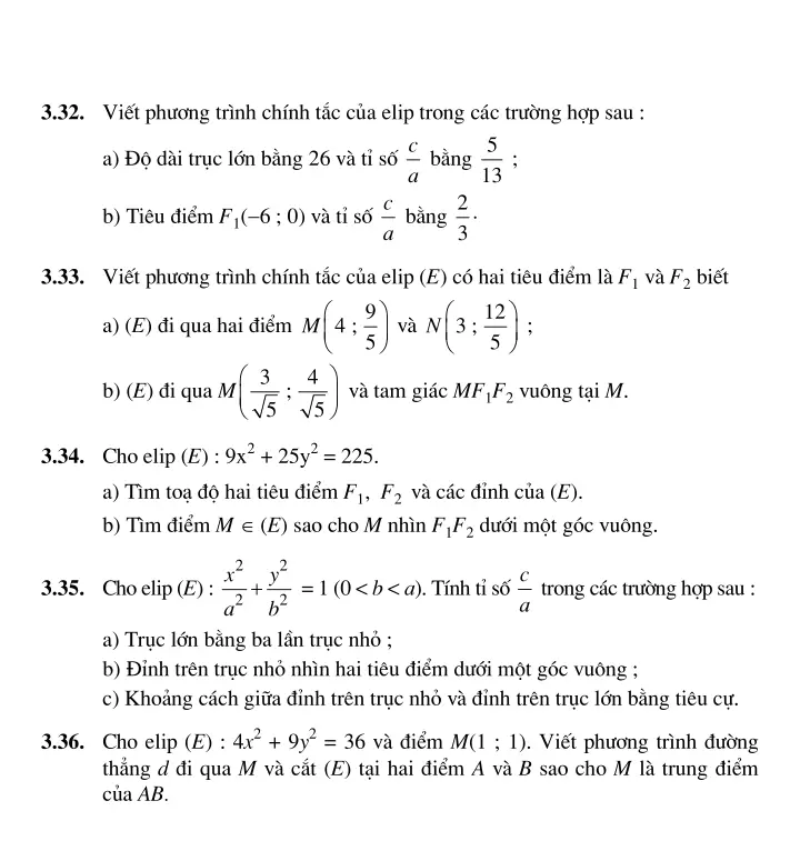 Bài 3: Phương trình đường elip