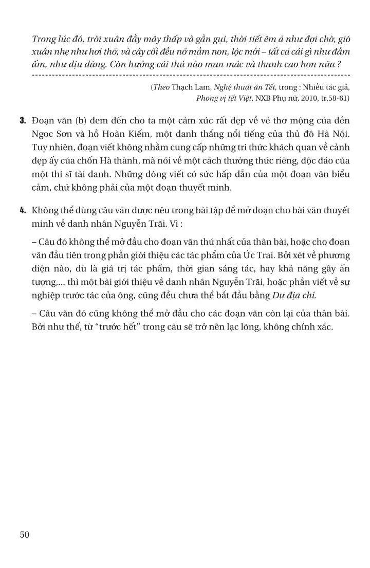 Luyện tập viết đoạn văn thuyết minh