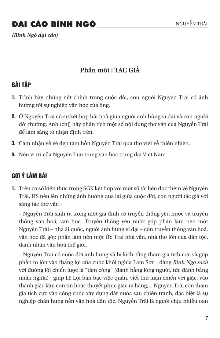 Đại cáo bình Ngô - Phần 1: Tác giả Nguyễn Trãi