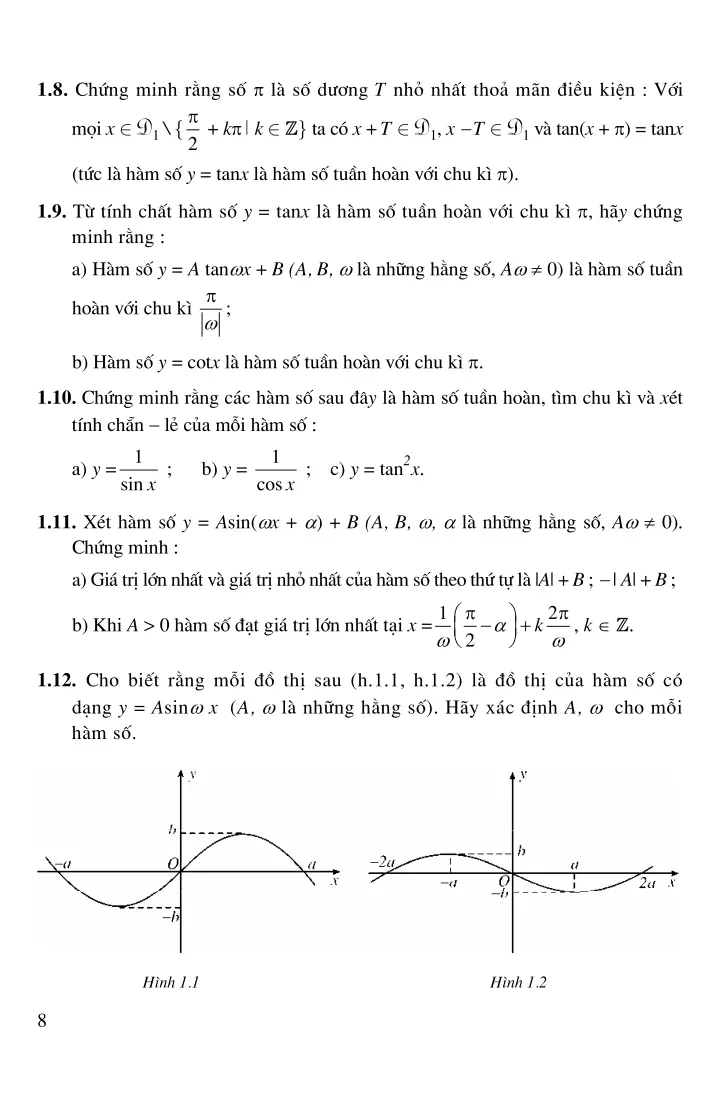 Bài 1: Các hàm số lượng giác