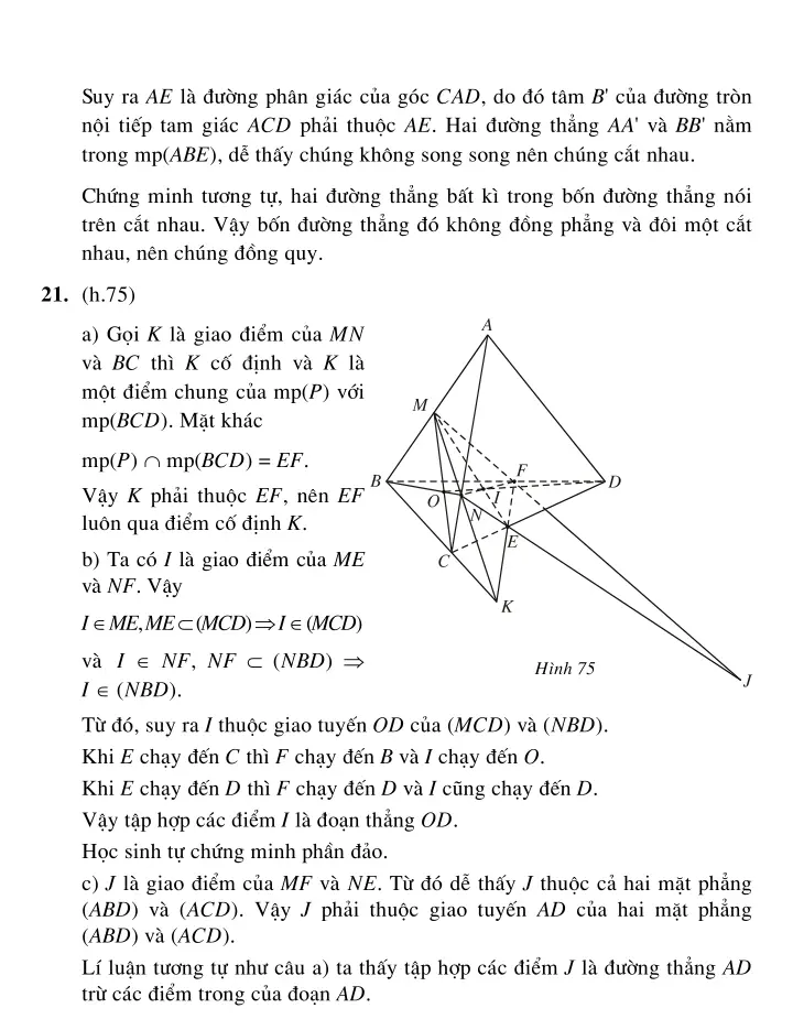 Bài 1: Đại cương về đường thẳng và mặt phẳng